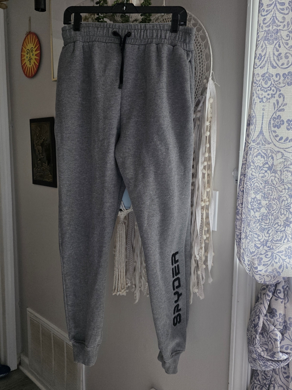 Spyder Mens Gray Logo Jogger Sweatpants - Small